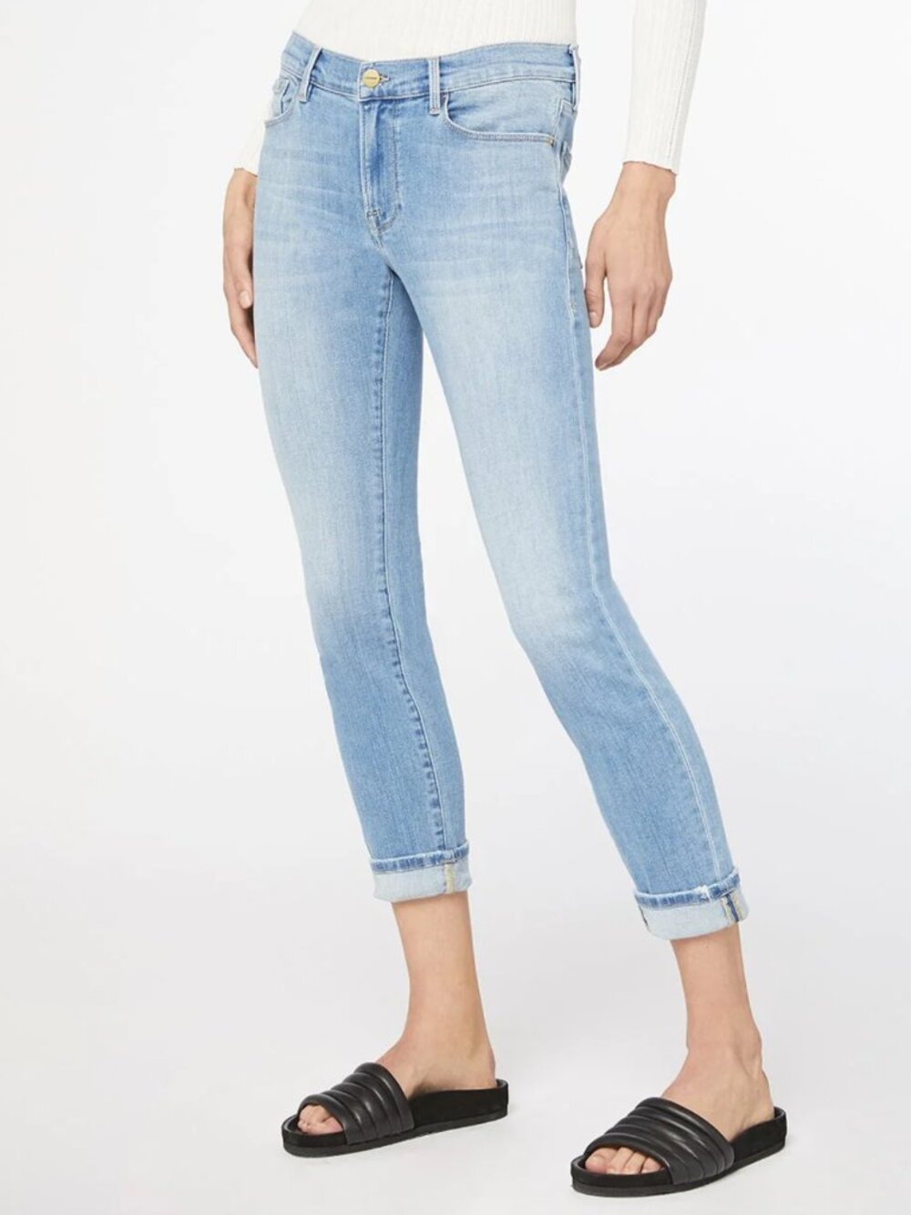 FRAME Le Garcon Ankle Sim Boyfriend Jeans in Florence - Size 26 - Picture 4 of 8